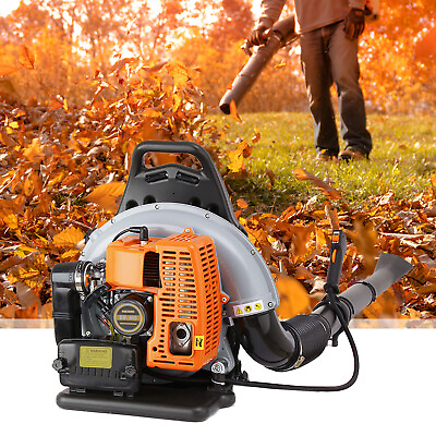 #ad 2 Stroke 63CC Backpack Leaf Blower Gas Powered Commercial Grass Lawn Blower $155.80