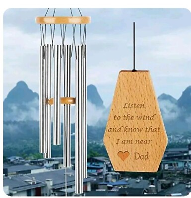 #ad Wind Chimes For Dad Father Memorial Listen to the Wind amp; Know that I am Near $23.99