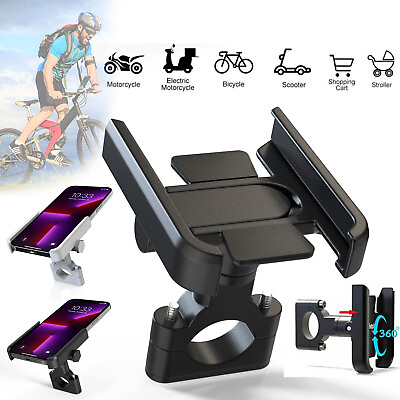 #ad 360° Aluminum Bike Motorcycle Stand Bicycle Cell Phone Holder Handlebar Mount US $9.95
