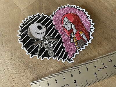 #ad Halloween Patch Jack Skellington Sally Nightmare Before Christmas iron on patch $4.50
