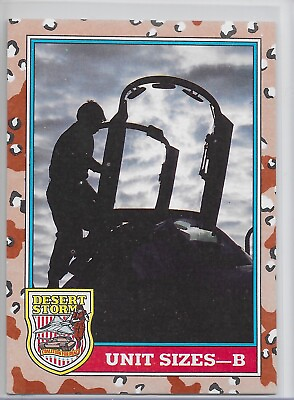 #ad 1991 Topps Desert Storm Unit Sizes B Card # 142 Variation with Incorrect Photo $1.00