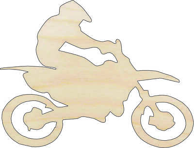 #ad Dirt Bike Rider Laser Cut Wood Shape SPT261 $59.94