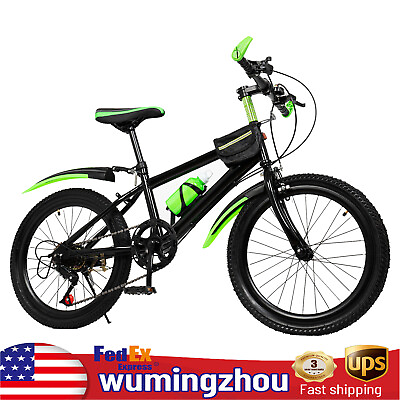 #ad 20 Inch Child City Bike 7 Speeds Kids Mountain Bike Double Disc Brake Bicycle $107.10