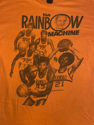 #ad 70s Da Rainbow Machine “UH Fab Five” Uni of Hawaii Basketball Team Sz M $1000.00
