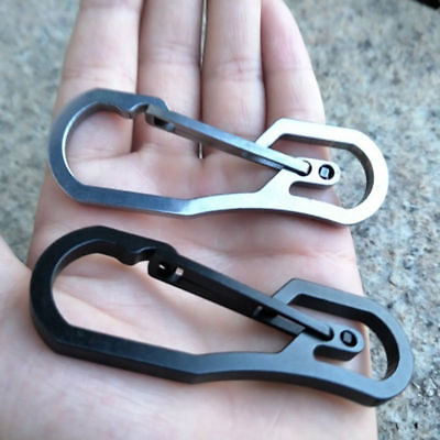 #ad Stainless Steel Carabiner Key Chain Clip Hook Buckle Keychain Outdoor Hiking Hot $3.56