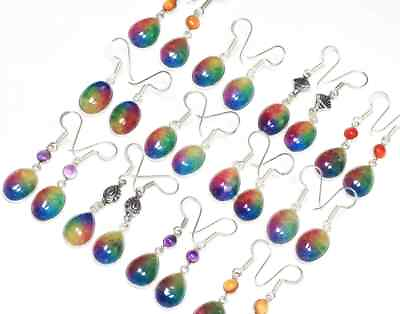 #ad Rainbow Quartz Crystal Earrings For Women Rainbow Quartz Gemstone 90 Lot Pcs $304.74