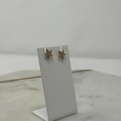 #ad Gold Star Rhinestone Stud Earrings $11.00