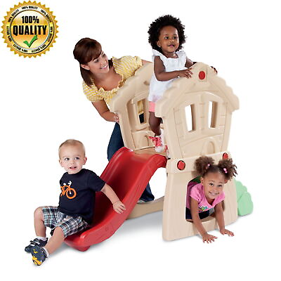 #ad Indoor Outdoor Slide Climbing Playset Kids Rugged Unisex Compact World Full Fun $99.73