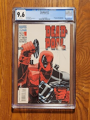 #ad DEADPOOL #1 CGC 9.6 Marvel Comics 1994 Black Tom Cassidy Juggernaut Banshee $150.00