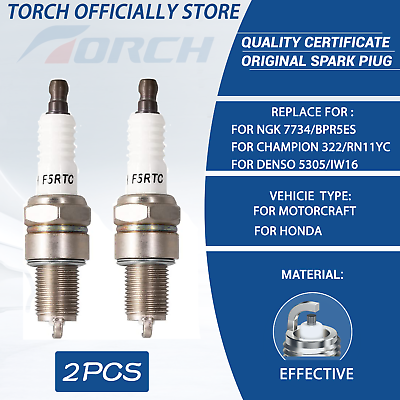 #ad #ad 2X TORCH F5RTC Spark Plug Small Engine for NGK 7734 BPR5ES Champion 322 RN11YC $9.99