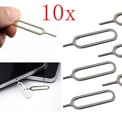 #ad 10pcs Set Sim Card Tray Remover Eject Ejector Pin Key Tool Diy For Cellphone C $1.09