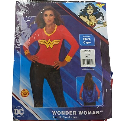 #ad Rubies DC Women Wonder Woman Adult Tee Costume Size 10 14 Medium NWT $12.75