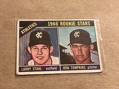 #ad 1966 Topps Baseball #107 Athletics Rookie Stars Very Good Lite Corner Wear $2.99