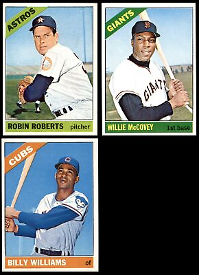 #ad 1966 Topps Baseball High Number Complete Set Cards #523 to #598 7.5 NM $10100.00