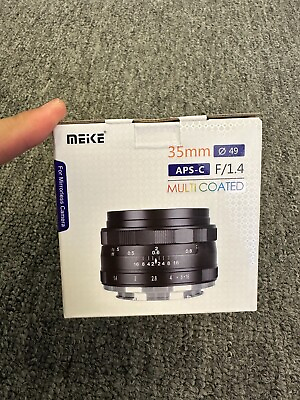 #ad Meike 35mm F 1.4 SONY E Mount Large Aperture Manual Focus APS C Camera Lens $60.00