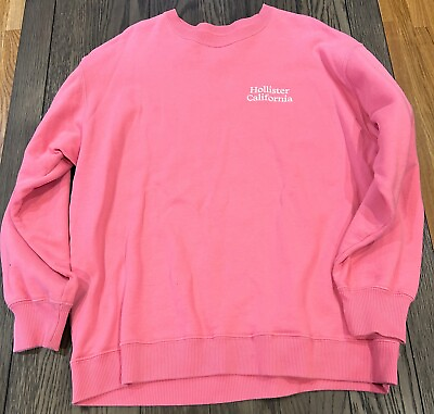 #ad Womens Hollister Pink Crewneck Sweatshirt Small $14.99