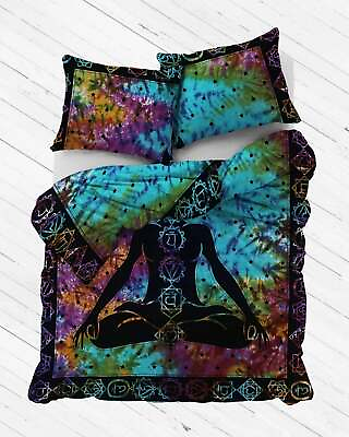 #ad #ad Indian Tie Dye Mandala Duvet Cover Queen Comforter Hippie Quilt Bedding Throw $49.19