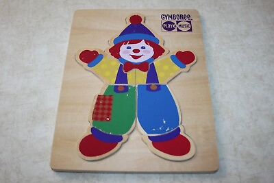 #ad RARE 5 Piece 11.5” x 8.5quot; GYMBOREE CLOWN WOOD PUZZLE KIDS GIFT CUTE PLAY amp; MUSIC $23.69