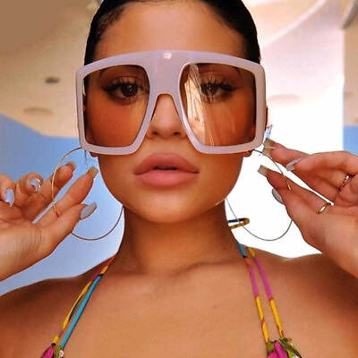 #ad Fashion Women Oversized Square Sunglasses Retro Big Frame Outdoor Shades Glasses $7.49
