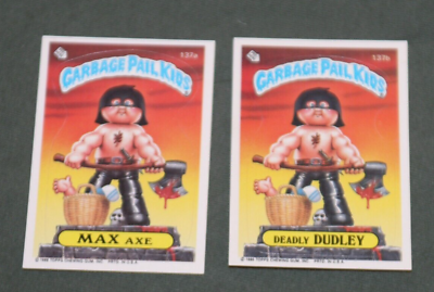 #ad 1986 Vintage Topps Garbage Pail Kids Sticker Cards 137a amp; 137b. Series 4 $1.59