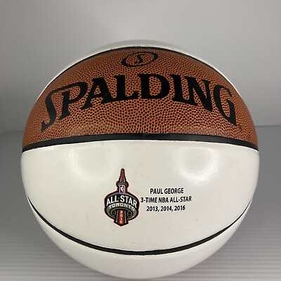 Spalding NBA Paul George White Panel Basketball Official Size $29.99