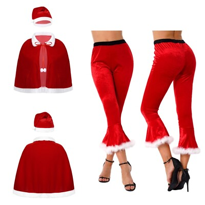 #ad Womens Ladies Christmas Xmas Party Miss Santa Claus Cosplay Costume Outfit $12.99