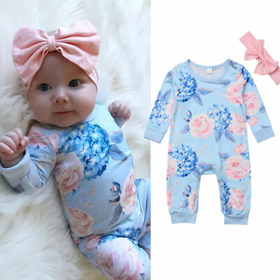 #ad Toddler Newborn Baby Girl Princess Romper Clothes Bodysuit Headband Outfits $9.99