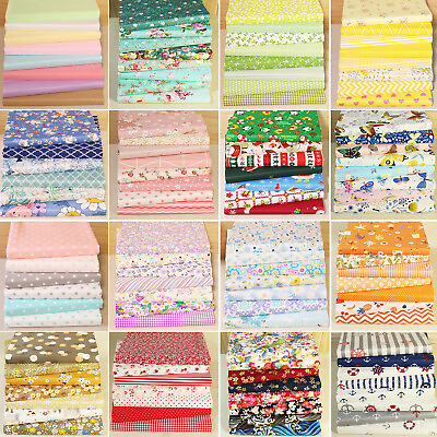 #ad New DIY Cotton Fabric Bundles 10quot; Squares Quilting Patchwork Charm Scraps Lot $7.99