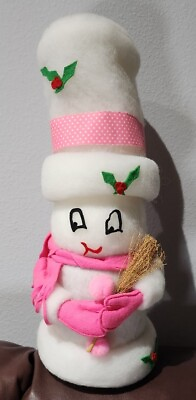 #ad Vintage Handmade Christmas Snowman Cotton A4 $18.99