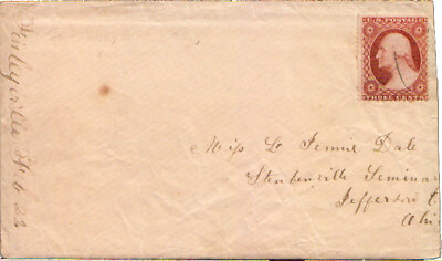 #ad #ad Pennsylvania Finleyville c1860 ms 3c Washington 1857 Issue. $15.00