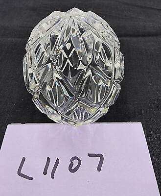 #ad Vinage Galway Irish Glass Crystal Egg Paperweight with sticker $15.99