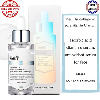 #ad DearKlairs Freshly Juiced Vitamin Drop 35ml Hypoallergenic Pure Vitamin C Serum $19.99