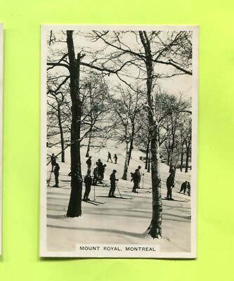 #ad 1937 SENIOR SERVICE CIGARETTES WINTER SCENES #30 MOUNT ROYAL MONTREAL SKING $1.99