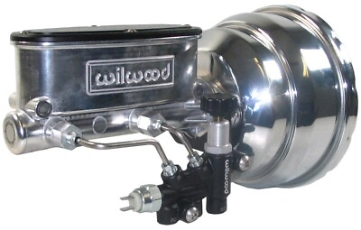 #ad NEW POWER BRAKE BOOSTER amp; WILWOOD POLISHED MASTER CYLINDER amp; VALVE 1955 64 CHEVY $449.87