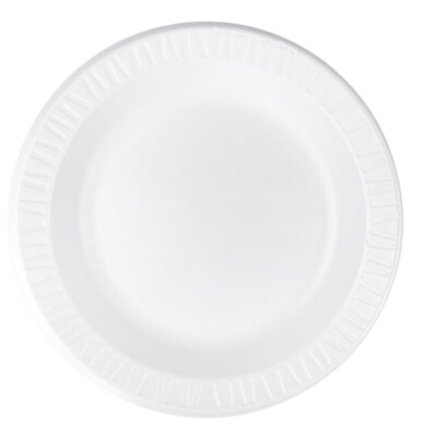 #ad 10quot; White Round Foam Plate 100 UNIT DISPOSABLES $11.89