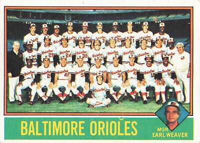 #ad Baltimore Orioles Team Earl Weaver 1976 Topps Baseball Card #73 $2.49