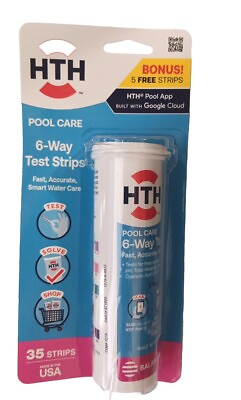 #ad NEW HTH 6 Way Swimming Pool Water Test Strips 35 Strip Pack $9.95