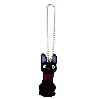 #ad Kiki#x27;s Delivery Service Flocking Keychain Jiji Cat Mascot Studio Ghibli New $19.76