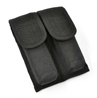 #ad Tactical OWB Black Double Pistol Magazine Pouch Case Holder 9mm amp; 40 Mags $15.95