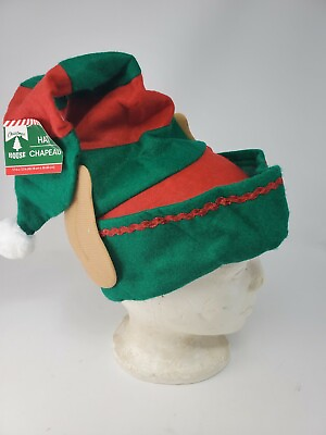 #ad 4 Novelty Christmas Santa Felt Elf Hats Christmas Xmas Party 17 Inches Tall $18.89