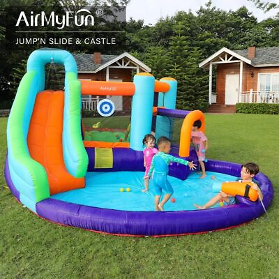 #ad AirMyFun Inflatable Bounce House Jumping Castle w Water amp; SlideKids Water Park $329.99