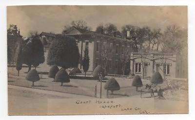 #ad 1910 RPPC Postcard of the Court House at Lakeport Clear Lake CA $35.99