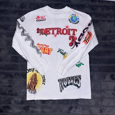 #ad #ad Big Sean Shirt Adult L White Long Sleeve Detroit 2 Album Track List Hip Hop Mens $49.00