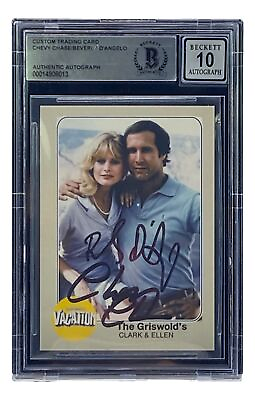 #ad Chevy Chase D#x27;Angelo Signed National Lampoons Trading Card Card BAS Grade 10 $259.00