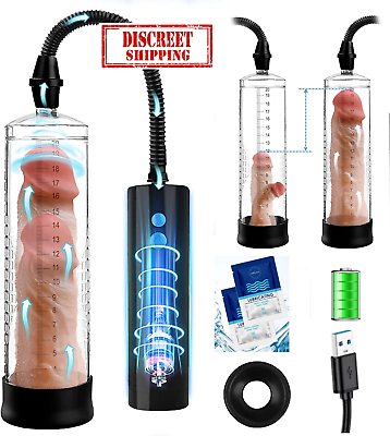 #ad 2023 Updated Vacuum Electric Penis Pump Rechargeable Male Penis Enlarger ED LUBE $22.99