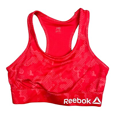 #ad Reebok Women’s Sports Bra Large Red Sports Active $12.00