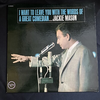 #ad Jackie Mason I Want To Leave You With Vinyl LP Comedy Record $8.99