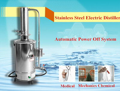 #ad 3L 20L Electric 304 Stainless Steel Distilled Water Equipment With Automatic Cut $406.88