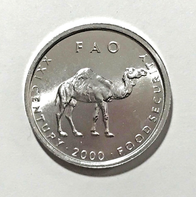 #ad 2000 Somalia Coin 10 shillings Camel Animal African Wildlife $1.99