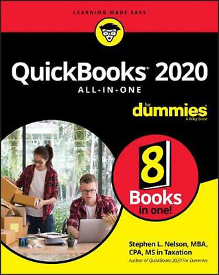 #ad QuickBooks 2020 All in One For Dummies by Stephen L. Nelson English Paperback GBP 32.99